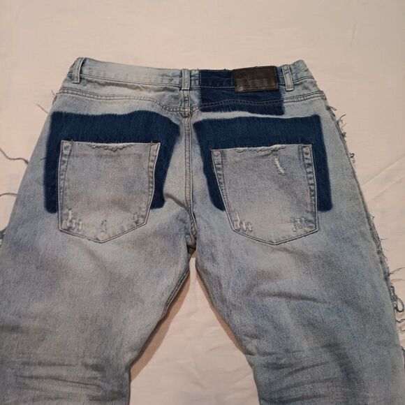 One X One Teaspoon Jeans Baggy Bowed Legs  Low Waist Long Rise Men's Size 29 - Picture 3 of 9